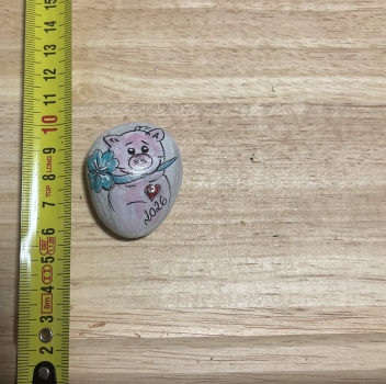 Glücksbringer - Schwein mit Kleeblatt und Herz