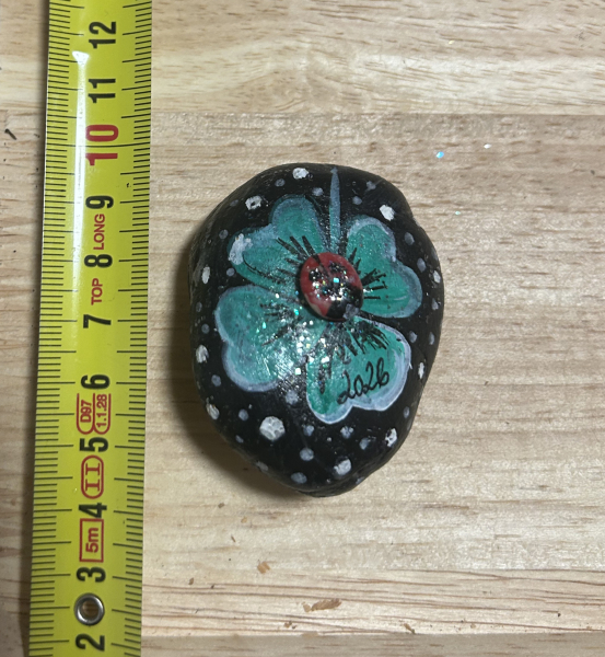 Glücksbringer - Kleeblatt mit Marienkäfer